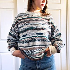 90s Hand Knit Coogie Inspired Oversized Sweater